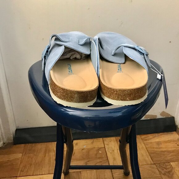 BRAND NEW - Baby Blue Slip-on Clogs with White Bottom - Size 12 Women - Picture 4 of 6